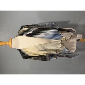 One-of-a-Kind Pure Silk Shawl | Wearable Art | Earthy Abstract Silk Wrap